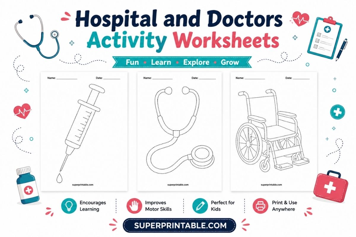 Free Hospital and Doctors Activity Worksheets