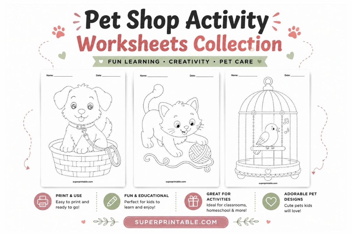 Free Pet Shop Activity Worksheets