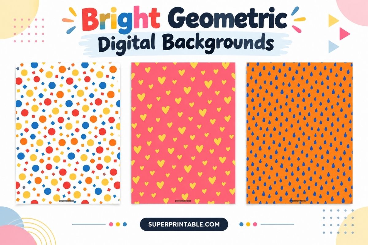 12+ Bright Geometric Digital Backgrounds