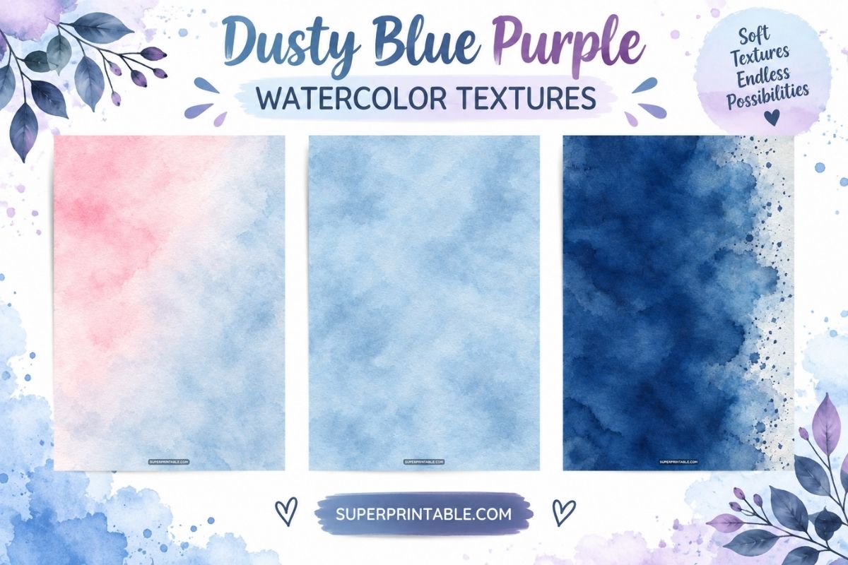 12+ Dusty Blue Purple Watercolor Textures