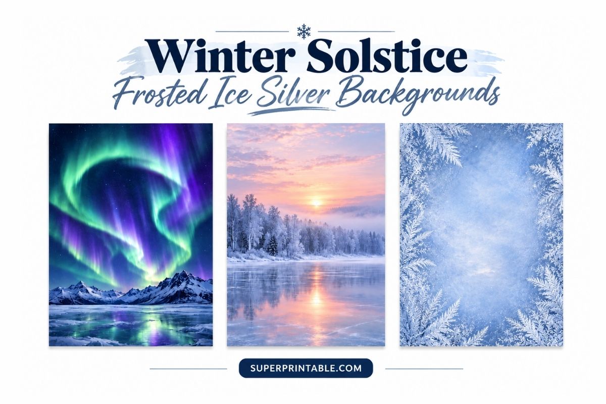 10+ Winter Solstice Frosted Ice Silver Backgrounds