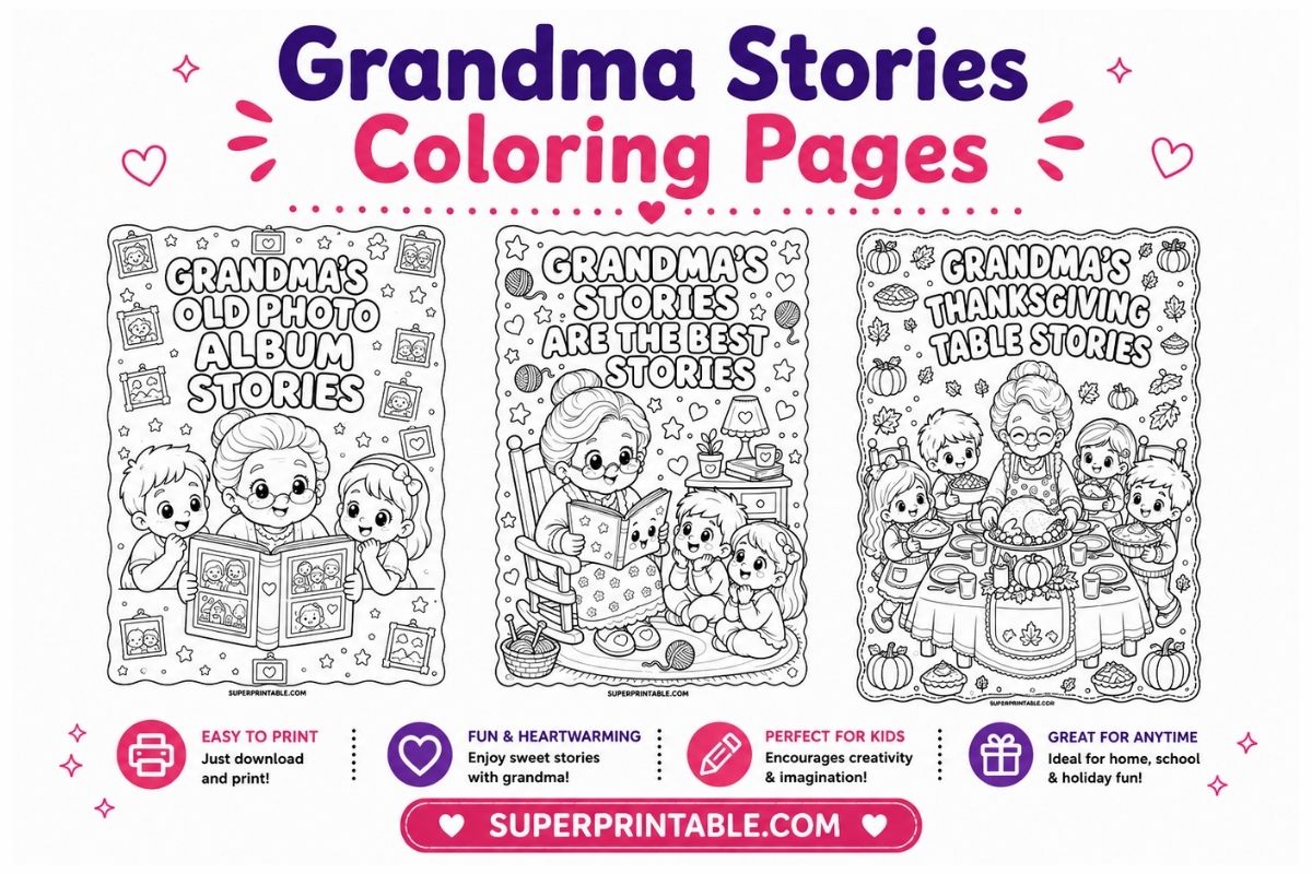 25+ Grandma Stories Coloring Pages