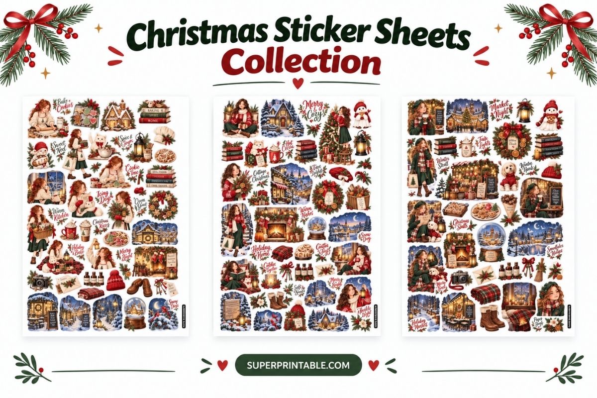 Christmas Sticker Sheets Collection
