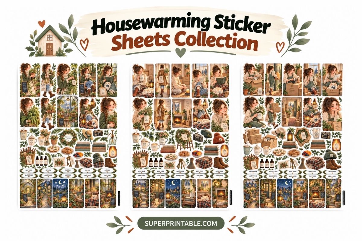 Housewarming Sticker Sheets Collection